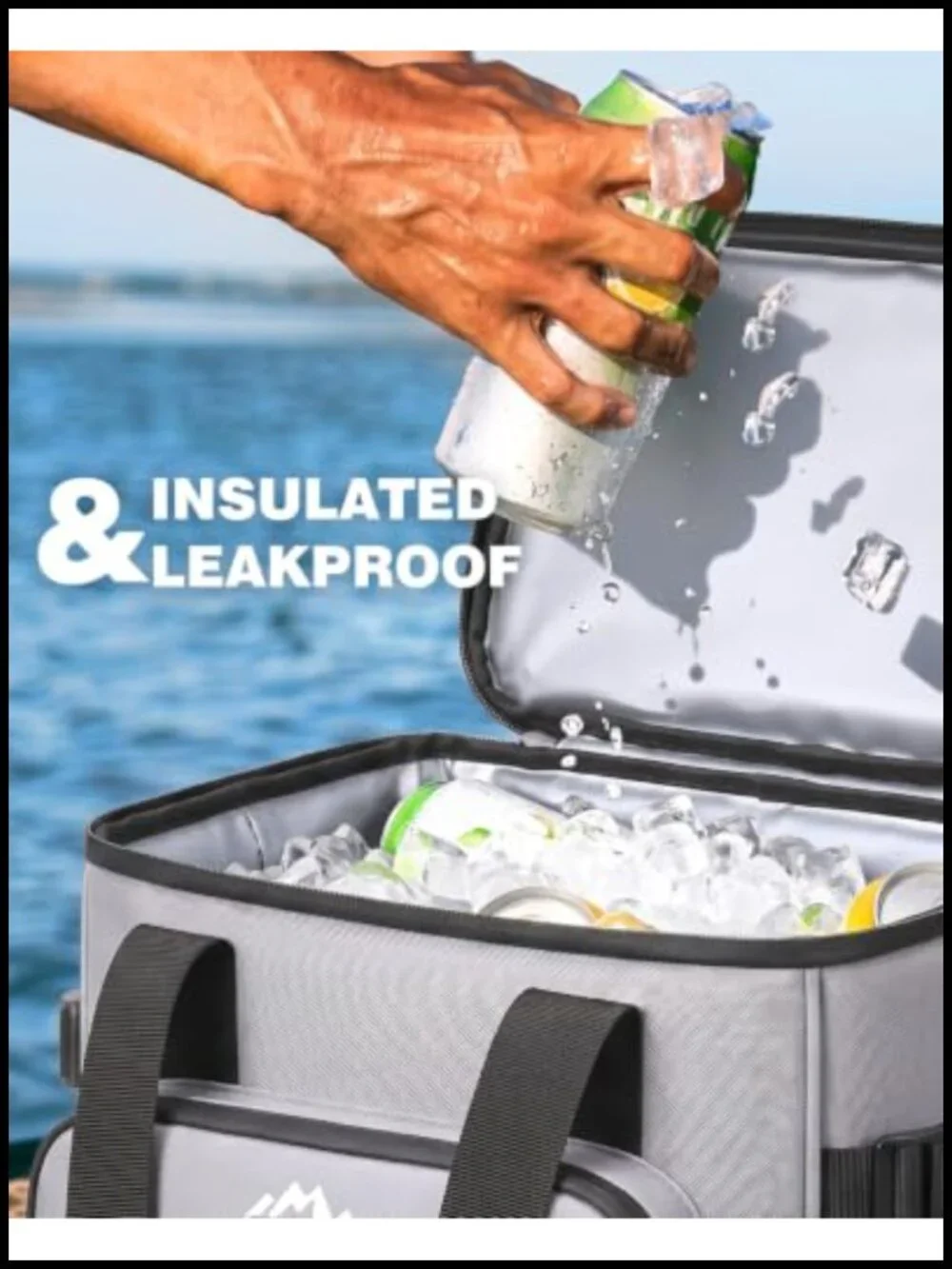 Insulated Leakproof Cooler Backpack for Men - Anti-Theft Lockable Pocket
